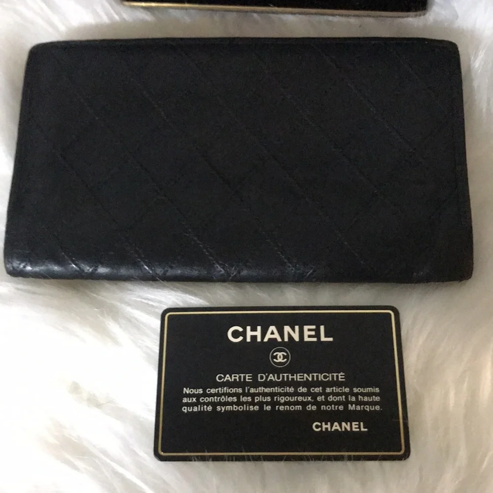 Wild stitch Chanel kids wallet lamb skin - Picture 2 of 14